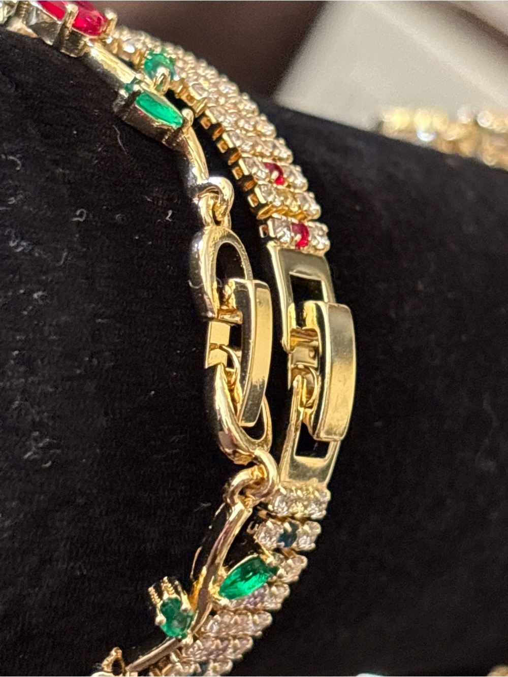Pretty Bird Yellow Gold Rose & Triple Tennis CZ Bracelets - Picture 10 of 12